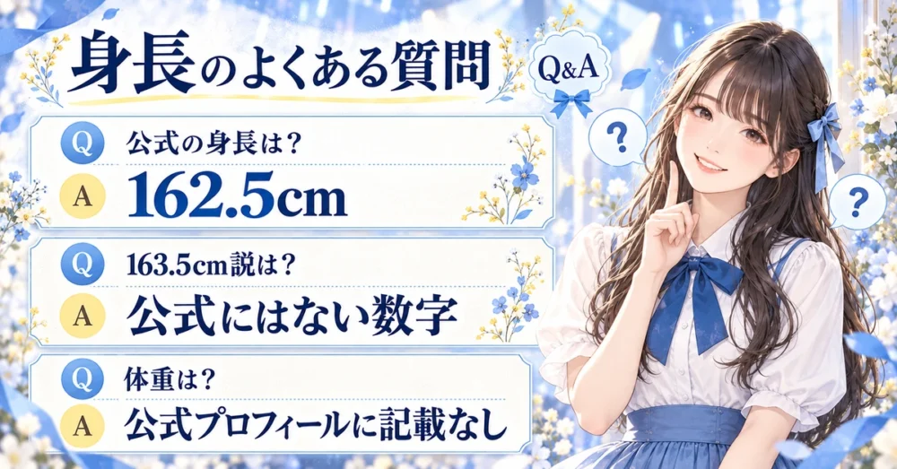 公式身長・163.5cm説・体重のよくある質問