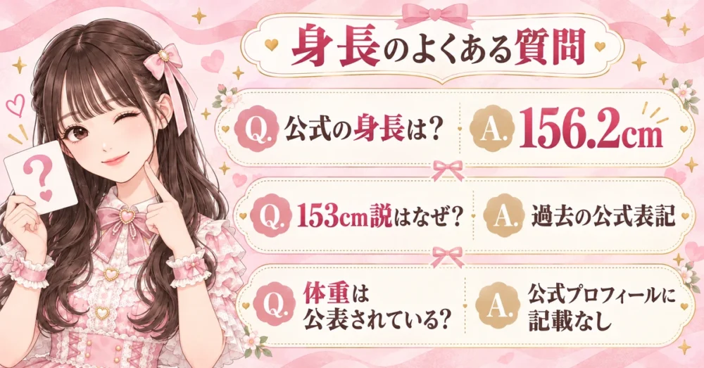 公式身長・153cm説・体重のよくある質問