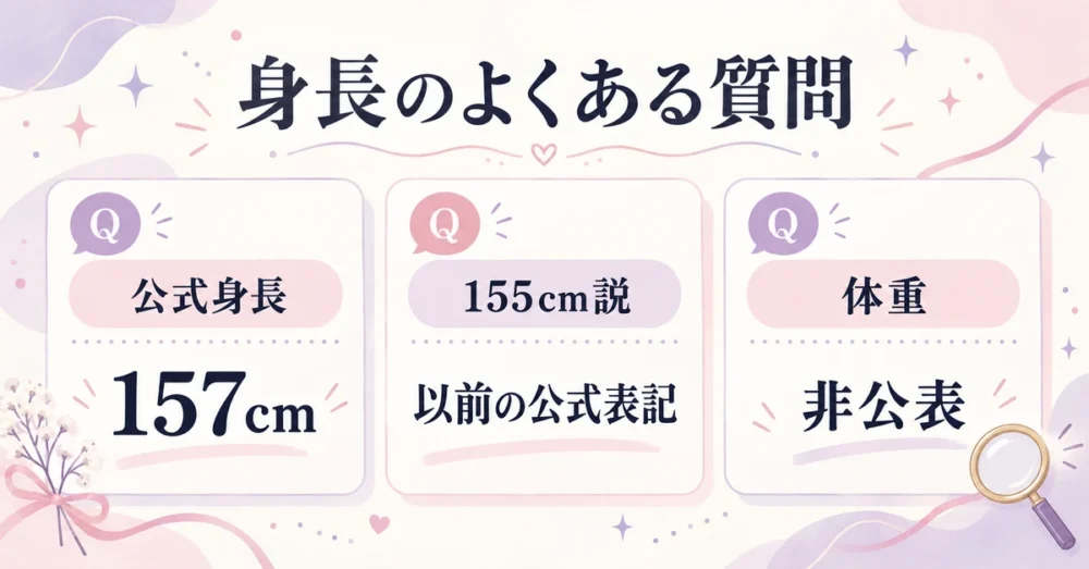 公式身長・155cm説・体重のよくある質問