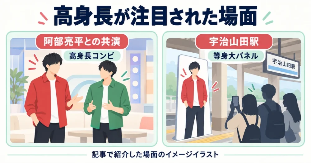 曽野舜太の高身長が話題になった2つの場面