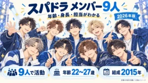 スパドラのメンバー9人の年齢・身長・担当