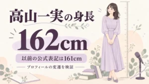 高山一実の身長162cmと以前の公式表記161cm