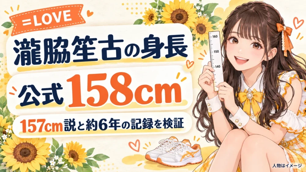 瀧脇笙古の身長は公式158cm、157cm説を検証