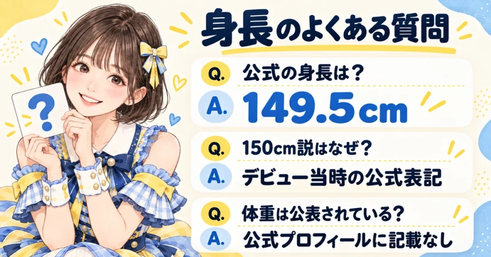 公式身長・150cm説・体重のよくある質問