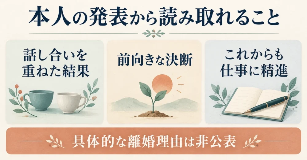 山本里菜の離婚発表の要点と理由が非公表であることを整理