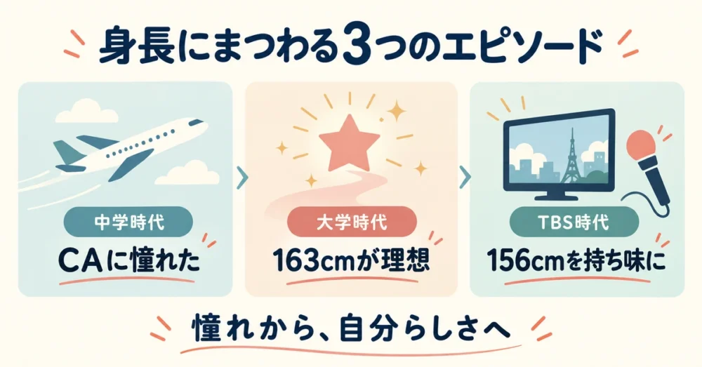 CAへの憧れと163cmの願いなど身長のエピソード